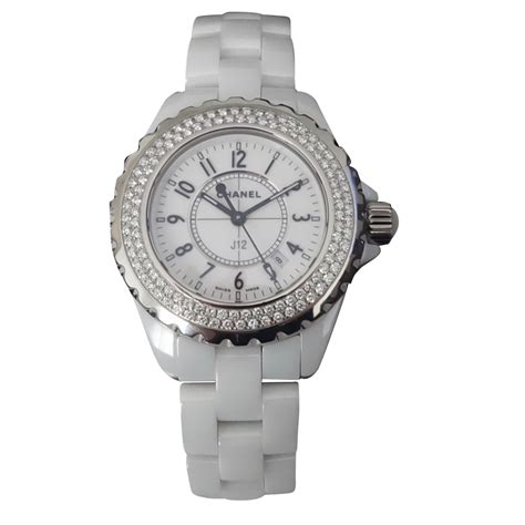 montre blanche chanel|montre chanel femme.